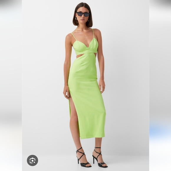 Bardot NWTs Cut Out Slit Midi Dress - Picture 7 of 10